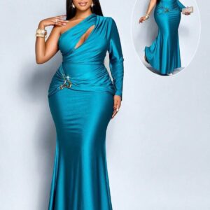 Elenzga Women's Vintage Elegant Fashion Formal Wedding Dress Birthday Photoshoot Evening Dress